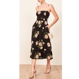 Reformation Rosehip Dress in Black Floral
